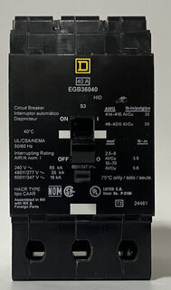 SQD - EGB36040 - 40A 3P 600V Breaker Product Image